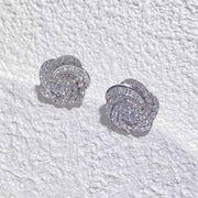 White Diamond Flowers Earrings D0.80ct 18K - Jiaxyk